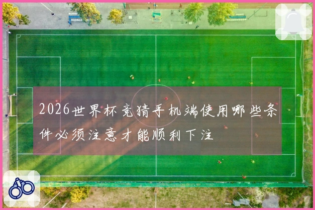 2026世界杯竞猜手机端使用哪些条件必须注意才能顺利下注