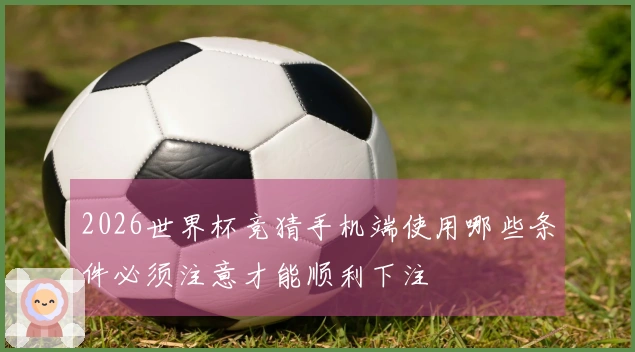 2026世界杯竞猜手机端使用哪些条件必须注意才能顺利下注